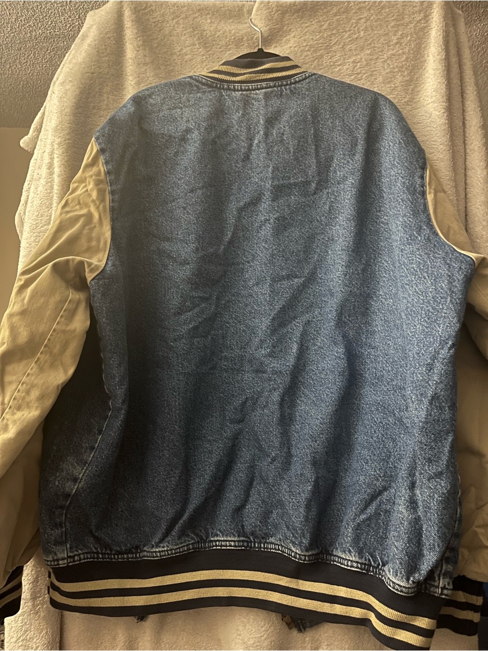 vintage 90s Dickies Denim Varsity Bomber Jacket XL - Picture 6 of 6